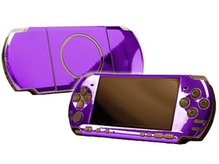 PlayStation Portable 3000 (PSP-3000) Skin - NEW - PURPLE CHROME MIRROR system skins faceplate decal mod