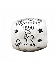 De Buman Sterling Silver Us 50 State Wyoming Bead,hole 5mm
