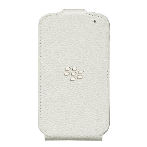 BlackBerry Leather Flip Shell for BlackBerry Q10 - White