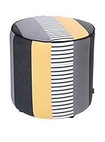 APOLENA Fodera Pouf (Blanco/Gris/Amarillo)