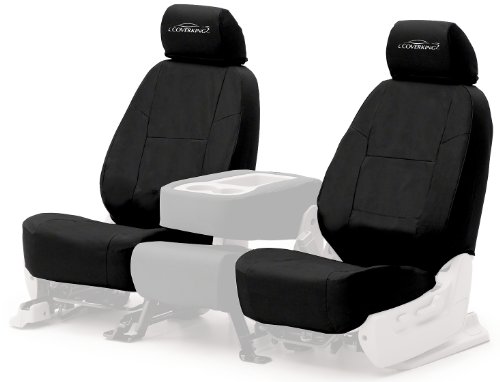 Coverking Custom Fit Seat Cover for Chevrolet Silverado - (Poly Cotton Drill, Black) On Sale