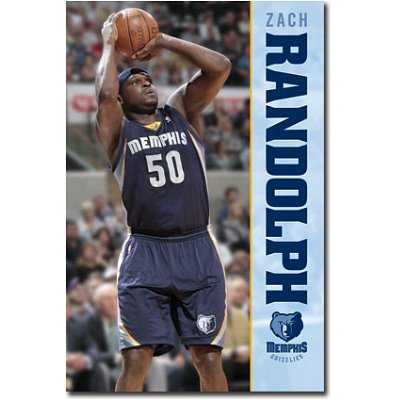 (22x34) Memphis Grizzlies Zach Randolph Sports Poster