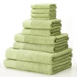 Egyptian Cotton Towel Set (10pc) 650gsm Light Green