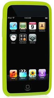 Green Color Apple iPod touch itouch 2G (2nd Generation) 8GB 16GB 32GB Silicone Skin Case