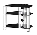 Sonorous RX2130 Black Glass and Silver Aluminium Hi-Fi Separates  Rack