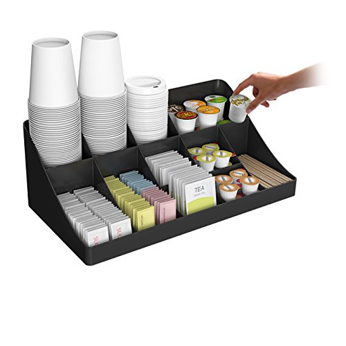 Coffee Condiment Holder Caddy Tea Cup Sugar Beverage Rack Breakroom