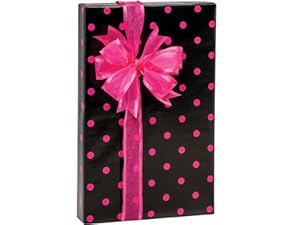 gift polka wrap pink dot wrapping paper foot roll
