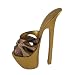 Brush Holder Sexy Shoe Snake-Embossed High Heel - Brown