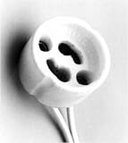 Hochvoltfassung GZ/GU10 m. 140mm Leit. PTFE Adh.