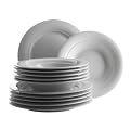 Domestic 923291 Tafelservice 12-teilig Scalino mit je 6 Teller tief und flach
