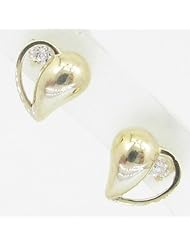 Kids 14K solid gold earrings fancy stud hoop huggie ball fashion dangle swa...