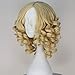 Miss U Hair Fairy Costume Wig for Women Short Curly Yellow Blonde Hair Anime Cosplay Halloween Wig