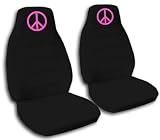 2 black peace car seat covers, for a 2002 Honda fit.