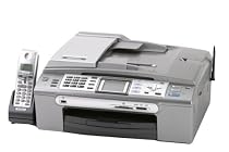 Brother MFC 845CW - Multifunction ( fax / copier / printer / scanner ) - colour - ink-jet - copying (up to): 20 ppm (mono) / 18 ppm (colour) - printing (up to): 27 ppm (mono) / 22 ppm (colour) - 100 sheets - 14.4 Kbps - USB, 10/100 Base-TX, 802.11b, 802.11g