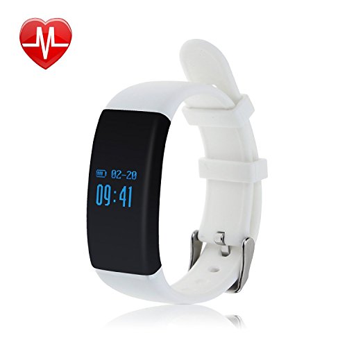 Sudroid Fitness Tracker,Touch Screen Accurate Sleeping Monitor Pedometer Smart Band Wireless Activity Wristband (White)