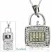 Silver Simulated Diamond Cz and Marcasite Purse Locket Pendant