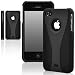 CaseCrown Exo Case for Apple iPhone 4 and 4S (AT&T, Sprint, & Verizon compatible) - Dark Gray/Black