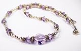 Lt Amethyst - June Birthstone (Alexandrite) 14K Gold Filled Swarovski Crystal Beaded Necklaces by Gemstone Gifts Handmade Jewelry