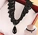 TISDA 9PCS Fashion Women Jewelry Black Tattoo Choker Necklace Elastic Adjustable For Party
