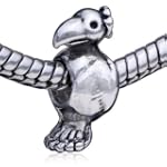 Pandora Style Bead Witty Parrot European Charm Bead Fits Pandora Bracelet