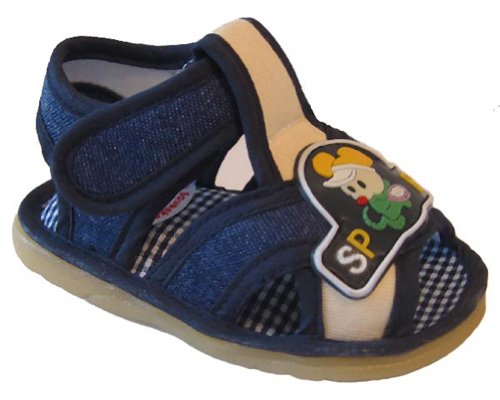 Baby Squeaky Sandals, Denim Blue (infant to toddler)