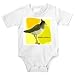 Onesie with vanellus, brown, bird