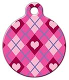Lupine Pattern "Puppy Love" - Custom Pet ID Tag for Dogs and Cats - Dog Tag Art - SMALL SIZE