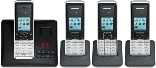 Telekom Sinus A503i / A 503i QUATTRO Set ISDN Telefon mit Anrufbeantworter mit insg. 4 Mobilteilen