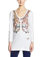 Just Cavalli Camiseta Manga Larga (Blanco)