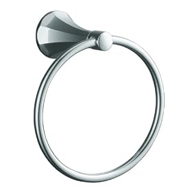 KOHLER K-477-CP Memoirs Towel Ring with Classic Design, Polished Chrome