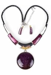 HSpring Jewelry Sets Statement Pendant Necklace with Stud Earring 5 Colors Nl-2150