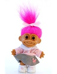 Toy: My Lucky 1950s Poodle Skirt 6" Troll Doll (Hot Pink Hair) - Russ Berrie
