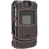 Superior Chocolate Brown Leather Shell for Motorola RAZR