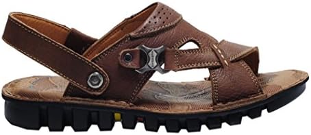 Guciheaven Mens 2015 New First Layer Of Leather Casual Summer Sandals(9 D(M)US, Tan)