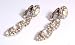 Ladies vintage clip on clear rhinestone drop earrings - design 12286