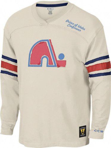 Buy Quebec Nordiques -Putty- Vintage Logo Long Sleeve Jersey