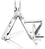 SOG Specialty Knives & Tools S66N-CP PowerAssist Multi-Tool with Assisted Steel Blades and Nylon Sheath, 18-Tools Combined, Satin Finish