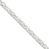 Sterling Silver 6mm Square Byzantine Chain