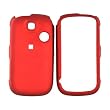 Red Rubber Feel Snap-On Cover Hard Case Cell Phone Protector for Huawei U7519 / T-Mobile TAP