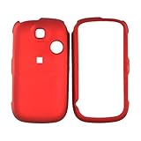 Red Rubber Feel Snap-On Cover Hard Case Cell Phone Protector for Huawei U75 ....
