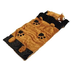 Plush Brown Bear Little Kids Slumber Bag
