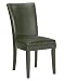 Kitchen & Housewares : 2 NEW BLACK LEATHER-LIKE PARSON CHAIRS WITH BLACK WOOD LEGS