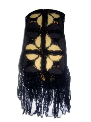 Extra 50% Off Hand Embroidered Scarf with Lots of Colorful Leather LES_BLUE_026