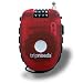 Ultra-Secure 4-Dial Combination Retractable Cable Lock (RED) by TripNeeds