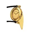 Fontenay - PG1203FB - Montre Femme Pendentif Dor&eacute;e- Quartz Analogique - Fond Dor&eacute; - Tour de Cou Lien Noir