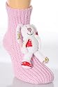 Girls 1 Pair SockShop Toy Box Socks Rabbit With Non-slip Grip - 10years+ kids - Pink
