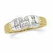 14K Two-Tone Gold Diamond Engagement Ring - 0.74 Ct.