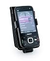 Tuff-Luv Classic Leather Case Cover for Nokia N85 - Black