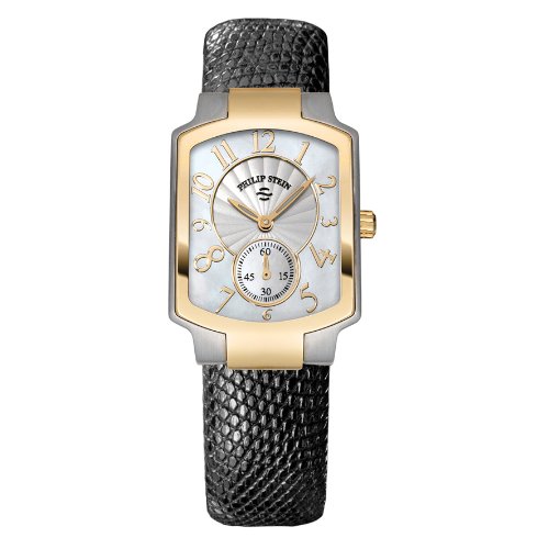 Philip Stein Womens 21TG-FW-ZB Classic Black Lizard Leather Watch Philip Stein Womens 21TG-FW-ZB Classic Black Lizard Leather Watch