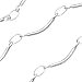 Silver Plated Curved 12.5mm Bar Scalloped Chain Sold By The Foot